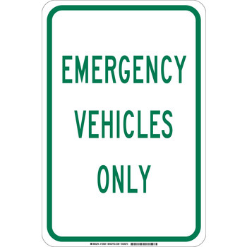 Picture of Brady B-555 Aluminum Rectangle White English Parking Restriction, Permission & Information Sign part number 129579 (Main product image)