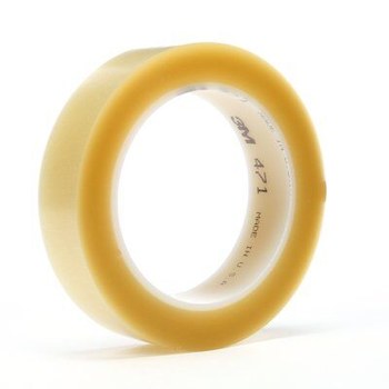 3M 471 Clear Marking Tape - 1 in Width x 36 yd Length - 5.2 mil Thick - 03100