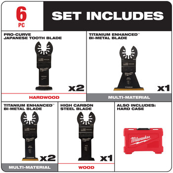 Milwaukee OPEN-LOK End Cut Oscillating Multi-Tool Blade Kit 49-10-9112 - Bi-Metal