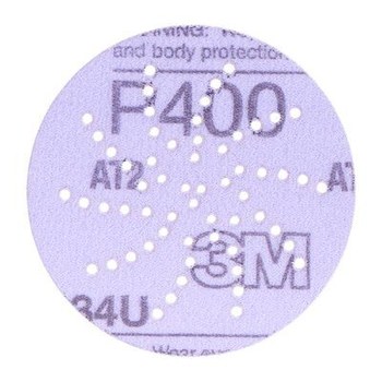 3M Hookit Coated Aluminum Oxide Purple Hook & Loop Disc - Paper Backing - A Weight - P800 Grit - Super Fine - 5 in Diameter - 30460