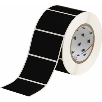 Picture of Brady Black Polyester Thermal Transfer THT-19-8117-1 Die-Cut Thermal Transfer Printer Label Roll (Main product image)
