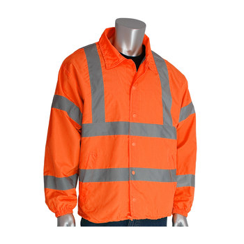 Picture of PIP 333-WB Hi-Vis Orange/Black 3XL Polyester Cold Condition Jacket (Main product image)