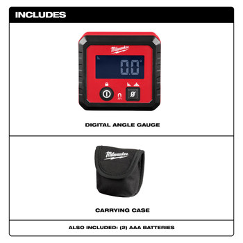 Milwaukee ABS Digital Angle Gauge - 2.37 in Length - 1.21 in Wide - 48-22-5602