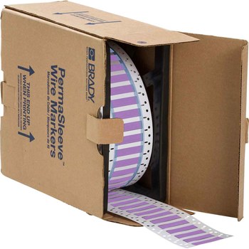 Picture of Brady Purple Polyolefin Thermal Transfer 3PS-250-2-VT Die-Cut Thermal Transfer Printer Sleeve (Main product image)