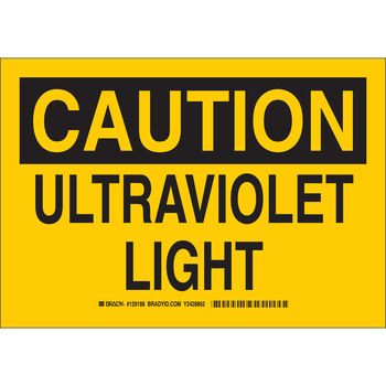 Picture of Brady B-401 Polystyrene Rectangle Yellow English Radiation Hazard Sign part number 129190 (Main product image)