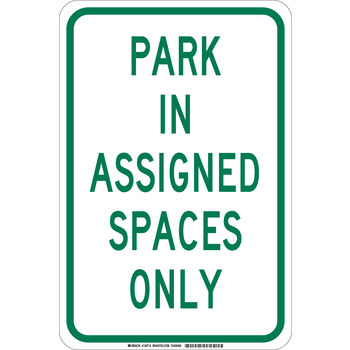 Picture of Brady B-555 Aluminum Rectangle White English Parking Restriction, Permission & Information Sign part number 129708 (Main product image)