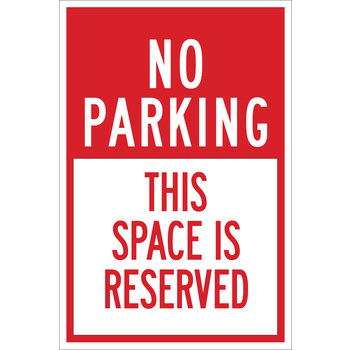 Picture of Brady B-555 Aluminum Rectangle White English Parking Restriction, Permission & Information Sign part number 124335 (Main product image)