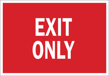 Picture of Brady B-120 Fiberglass Reinforced Polyester Rectangle Red English Exit Sign part number 70976 (Main product image)
