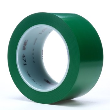 3M 471 Green Marking Tape - 2 in Width x 36 yd Length - 5.2 mil Thick - 04313