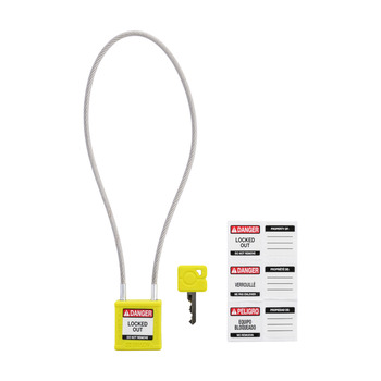 Brady Velocity Safety Cable Padlock Lockout Tagout 177457 - 63287