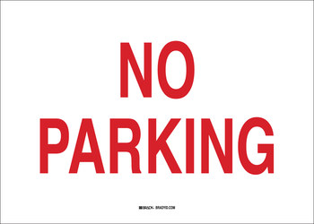 Picture of Brady B-401 High Impact Polystyrene Rectangle White English Parking Restriction, Permission & Information Sign part number 25854 (Main product image)