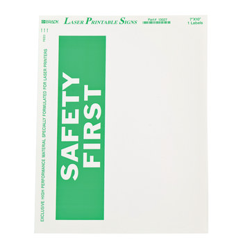 Picture of Brady Black / Orange on White Write-On Polyester Ink-Jet, Laser 13027 Ink-Jet, Laser Printable Label (Main product image)