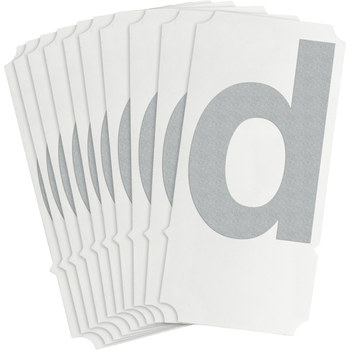 Picture of Brady Quik-Lite White Reflective Outdoor 9706-D Letter Label (Main product image)
