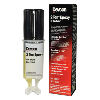 Devcon 2 Ton Clear Two-Part Epoxy Adhesive - Base & Accelerator (B/A) - 25  ml Tube - 14310