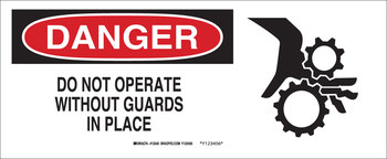 Picture of Brady B-120 Fiberglass Reinforced Polyester Rectangle White English Equipment Safety Sign part number 69131 (Main product image)