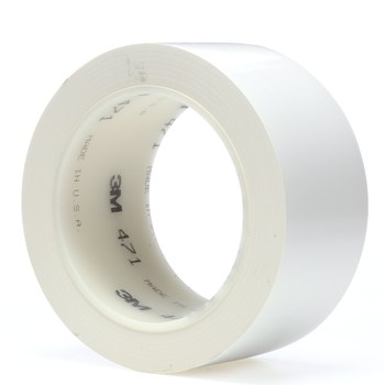 3M 471 White Marking Tape - 2 in Width x 36 yd Length - 5.2 mil Thick - 04311