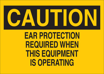 Picture of Brady B-401 Polystyrene Rectangle Yellow English Equipment Safety Sign part number 25463 (Main product image)