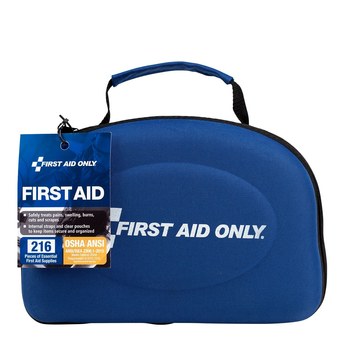 First Aid Only First Aid Kit - 11.5 in Width - 3.25 in Length - 8 in Height - Fabric Case Construction - 092265-91062