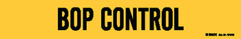 Picture of Brady Black on Yellow Vinyl 131048 Self-Adhesive Pipe Marker (Main product image)