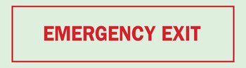 Picture of Brady Bradyglo B-324 Polyester Rectangle Green English Emergency Exit Sign part number 80207 (Main product image)