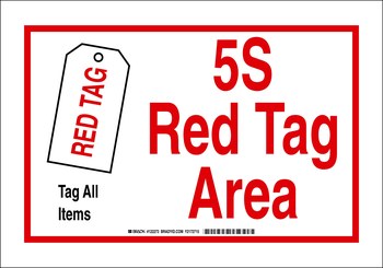 Picture of Brady B-302 Polyester Rectangle White English Designated Tag Area Sign part number 122299 (Main product image)