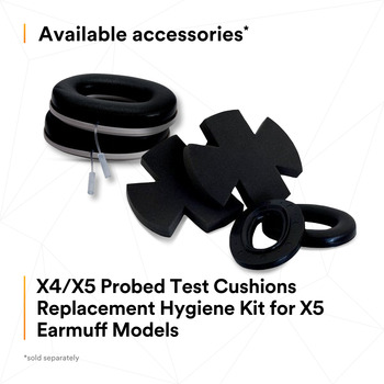 3M Peltor X Series X5A Black Over Head Foam Protective Earmuffs - 31 dB NRR