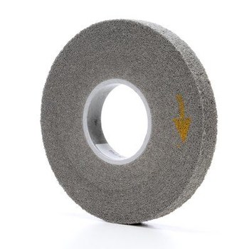 3M Scotch-Brite XL-WL Convolute Silicon Carbide Hard Deburring Wheel - Fine Grade - Arbor Attachment - 8 in Diameter - 3 in Center Hole - 1 in Thickness - 05135