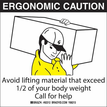Picture of Brady Black / Yellow on White Paper 92312 Equipment Safety Label (Main product image)