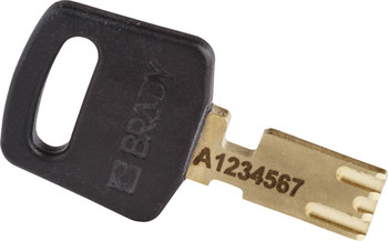 Brady SafeKey Black Nylon Steel 6 pins Safety Padlock 150234 - 1 1/2 in Width - 1.8 in Height - 0.25 in Shackle Diameter - 1 Key(s) Included - 754473-61049