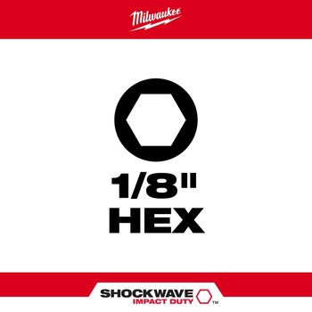 Milwaukee SHOCKWAVE Impact Duty Hex Insert Bit 48-32-4704 - Alloy Steel - 1 in Length - 34405