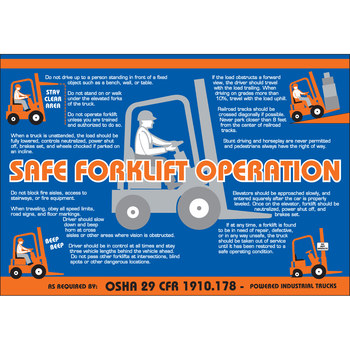 Picture of Brady Calendered Vinyl Rectangle English Truck & Forklift Warehouse Traffic Sign part number 105617 (Main product image)
