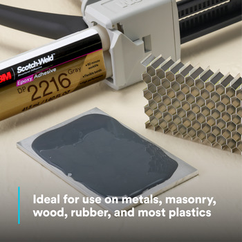 3M Scotch-Weld DP2216 Gray Two-Part Epoxy Adhesive - Base & Accelerator (B/A) - 41.5 ml Duo-Pak - 00115