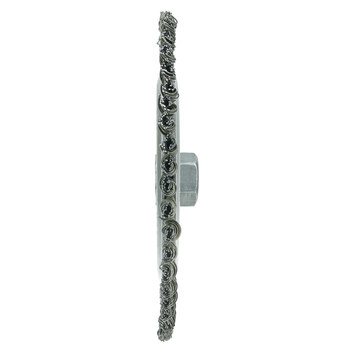 Weiler Vortec Pro 36297 Wheel Brush - 7 in Dia - Knotted - Stringer Bead Steel Bristle