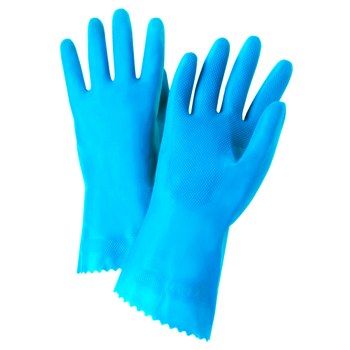 Picture of West Chester 52L102 Blue 10 Latex Unsupported Chemical-Resistant Gloves (Main product image)