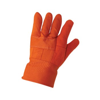 Global Glove C26HV Hi-Vis Orange One Size Fits All Hot Mill Glove - Wing Thumb