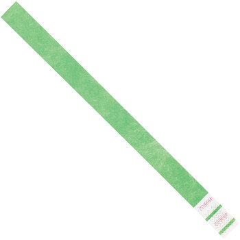 Picture of Shipping Supply WR101GN Tyvek Green Spunbonded Olefin Wristbands (Main product image)