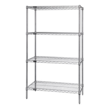 Picture of Quantum Storage WR63-1860C 600-800 lb capacity Chrome Carbon Steel Wire Shelving Starter Kit (Main product image)