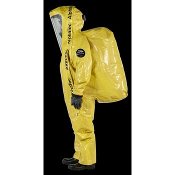 Ansell AlphaTec Chemical Protective Suit 66SUPER ASYV20242500000005 - Size XL - Yellow - ANSELL 836171