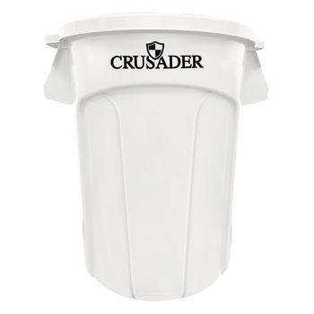 Picture of Quantum Storage CTC-44WT Crusader Round 44 gal White Polyethylene Heavy-Duty Utility Container (Main product image)
