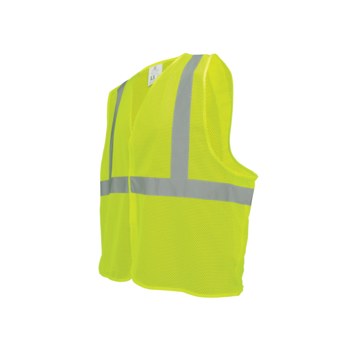Global Glove FrogWear High-Visibility Vest GLO-001VE GLO-001VE-LG - Size Large - Yellow - GLO-001VE LG