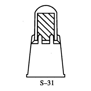 3M Scotchlok S-31-A White Vinyl Closed-End Connector - Closed-End Connector - 1 in Length - 58996