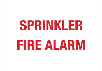 Picture of Brady B-555 Aluminum Rectangle White English Fire Extinguishing System Sign part number 51549 (Main product image)