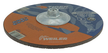 Weiler Tiger Zirc Depressed-Center Grinding Wheel 68385 - 9 in - Alumina Zirconia - 24 - T