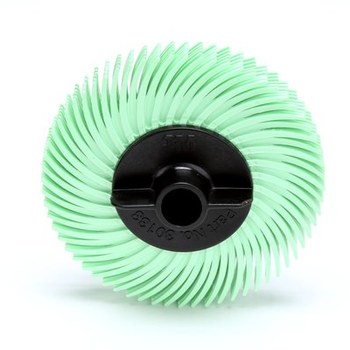 3M Scotch-Brite Ceramic RB-ZB Radial Bristle Brush - Ultra Fine Grade - 3/8 in Center Hole - 2 in Outside Diameter - 30125