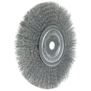 Weiler 01138 Wheel Brush - 8 in Dia - Crimped Steel Bristle