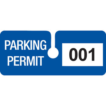 Picture of Brady Blue Vinyl Pre-Printed Vehicle Hang Tag (Main product image)
