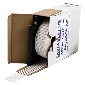 Picture of Brady DuraSleeve White Indoor Use Polypropylene Thermal Transfer BM-30-390 Wire Marking Inserts (Main product image)
