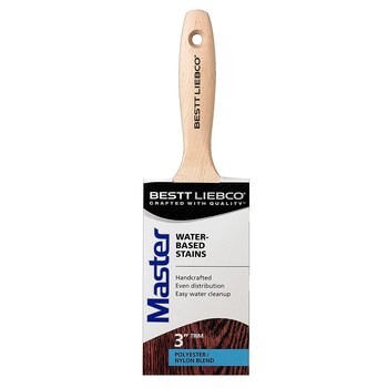 Bestt Liebco Master Water Based Stains Brush, Flat, Polyester/Nylon Material & 3 in Width - 65655