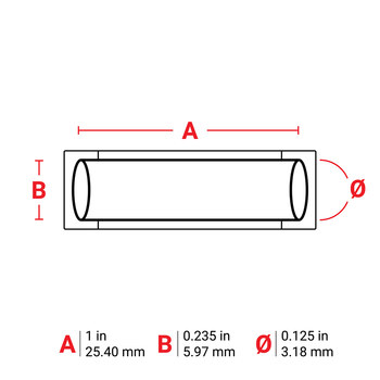 Picture of Brady PermaSleeve Blue Polyolefin Thermal Transfer M6-125-1-342-BL Heat Shrink Wire & Cable Labels (Main product image)