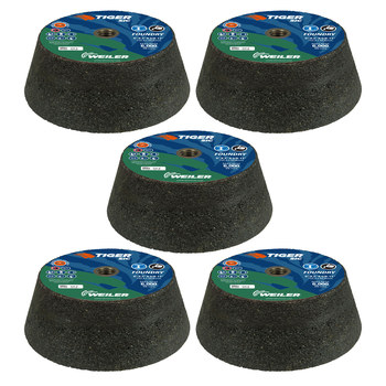 Weiler Tiger SiC Portable Grinding Cup Wheels 68069 - 6 in - Silicon Carbide - 16 - Q